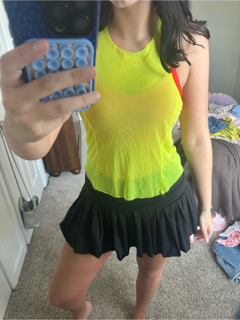 FP Movement by Free People Neon Yellow Sheer Tank Top